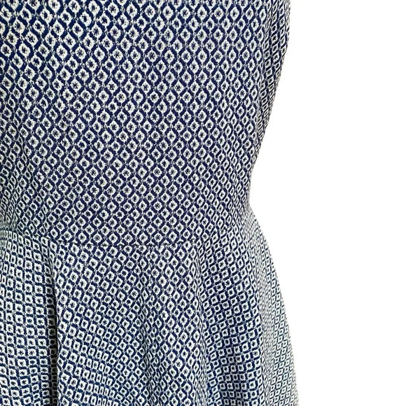 Diane von Furstenberg Jeannie Blue White Fit & Flare Mini Dress Size 6 NWT - Picture 5 of 16
